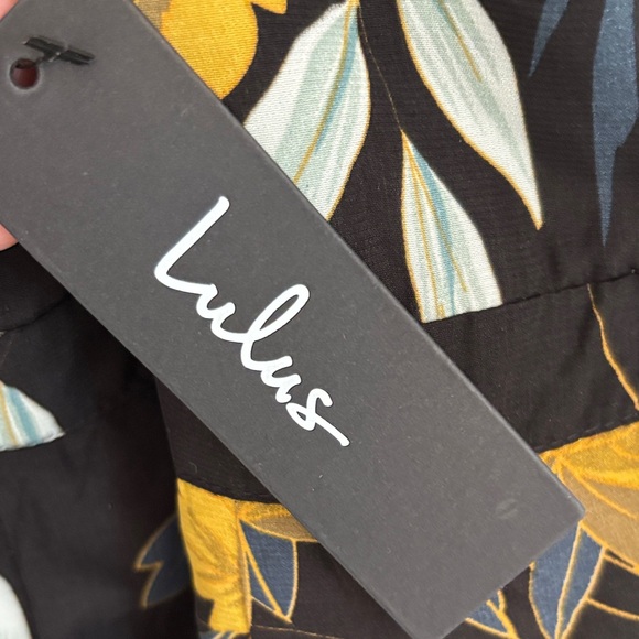 Lulu's Navy Floral Split Leg Jumpsuit - Picture 6 of 6